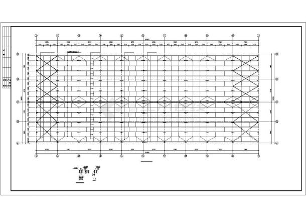 【最新】某全钢结构单层厂房设计方案CAD图纸-图一