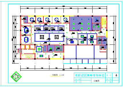 某古典风格中餐厅装修设计cad施工图纸-图一