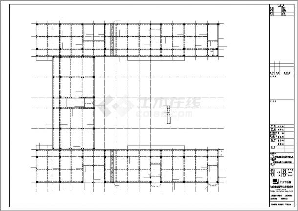 广州市某社区三层框架结构私立幼儿园全套结构设计CAD图纸-图一