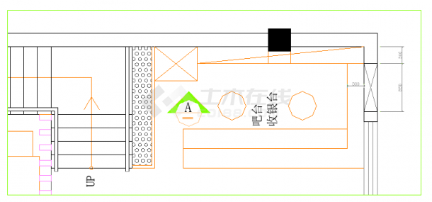  CAD drawing of decoration design scheme of a hotpot shop - Figure 1
