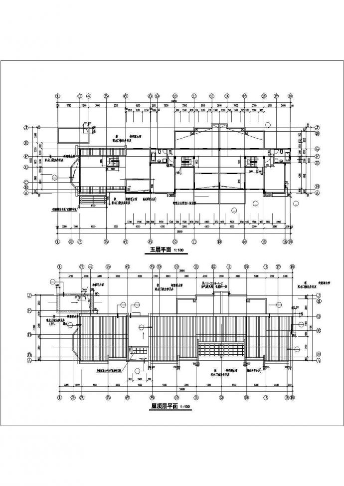 江南某地多层框架结构住宅设计cad建筑方案图_图1