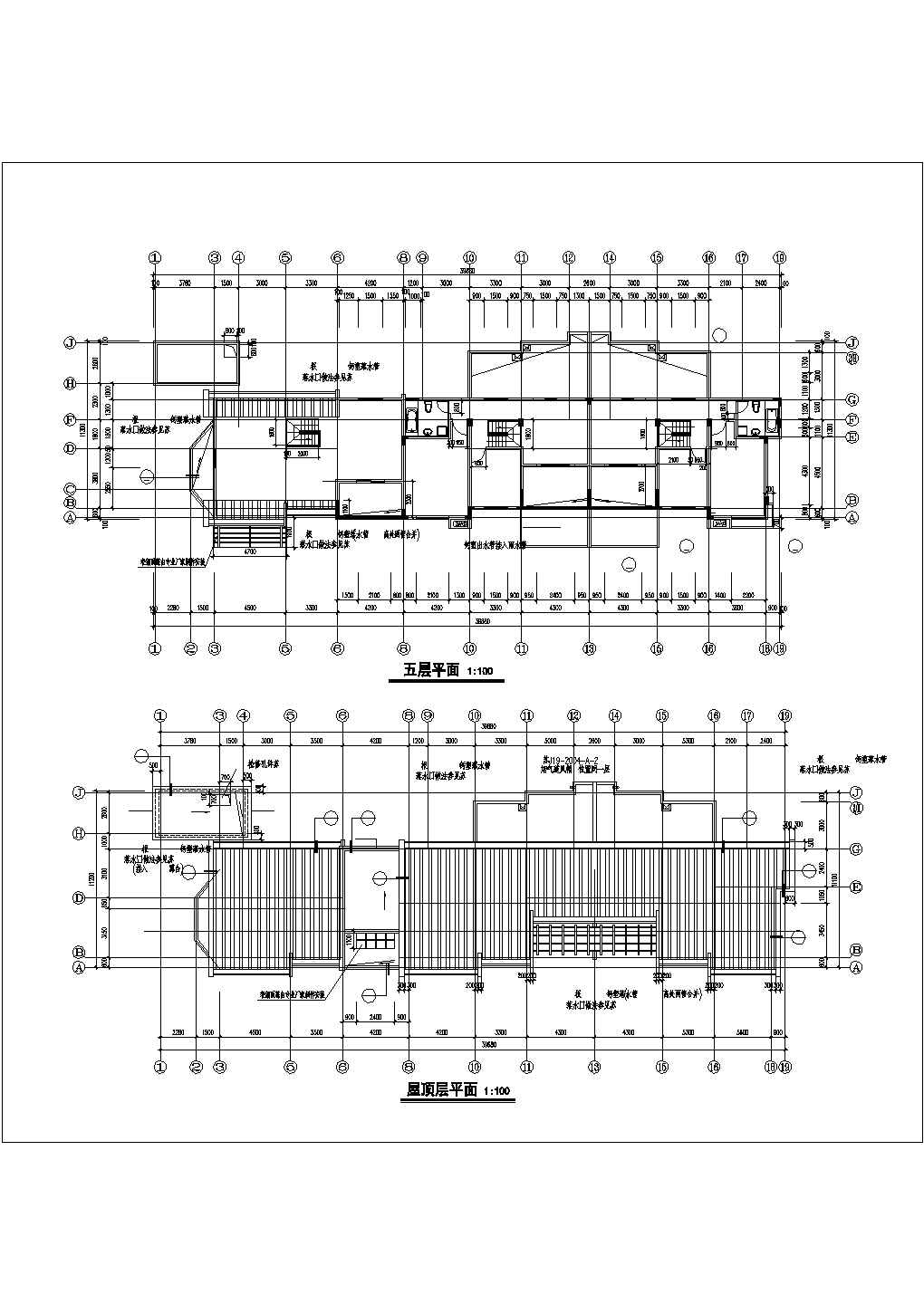 江南某地多层框架结构住宅设计cad建筑方案图