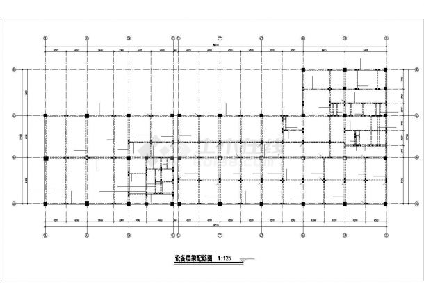 苏州市高新区某技工学校7层框架结构培训中心结构设计CAD图纸-图一
