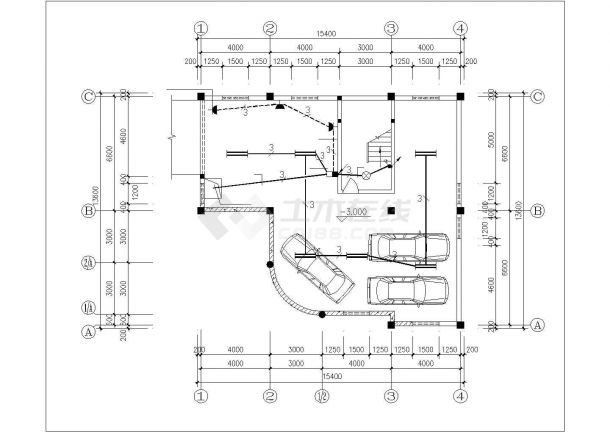 宿迁市某小区占地180平米3层框架单体别墅电气系统设计CAD图纸-图一