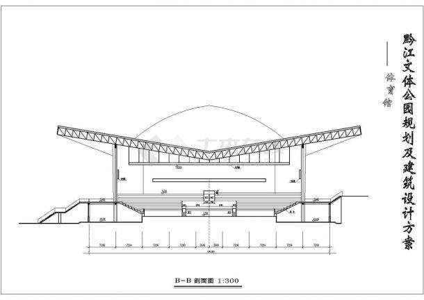 某圆形建筑规划及设计方案 cad详细施工图-图一