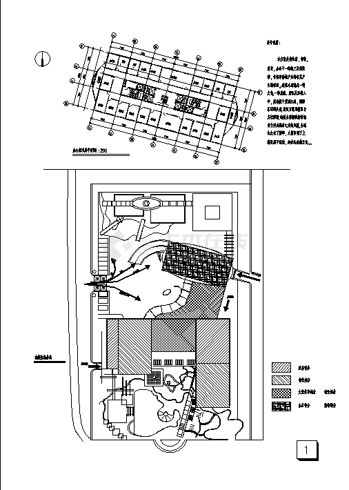 上海某三星级酒店综合楼建筑设计施工cad图纸（含说明）-图一