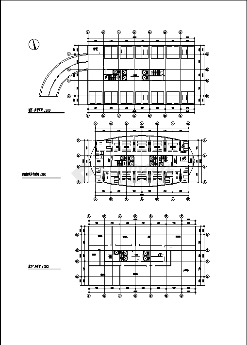 上海某三星级酒店综合楼建筑设计施工cad图纸（含说明）-图二