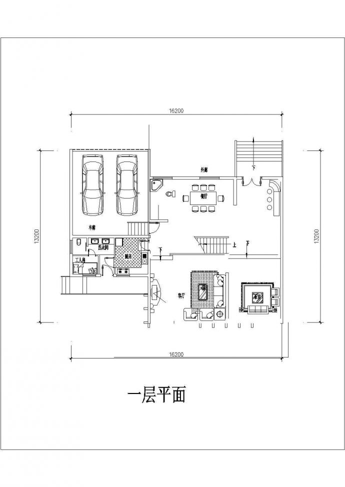 340平米3层砖混结构单体别墅平立面设计CAD图纸（两套方案）_图1