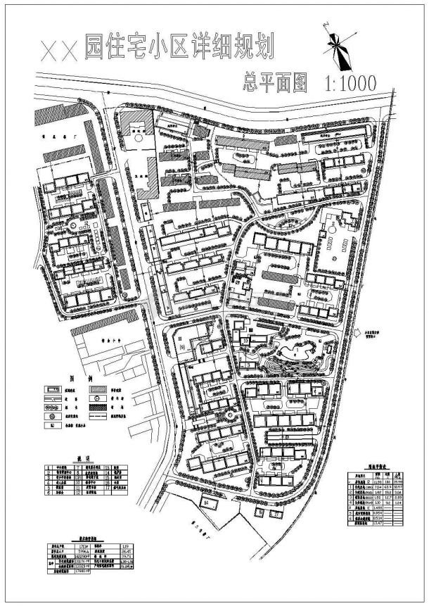 欧式住宅小区规划设计施工图-图一