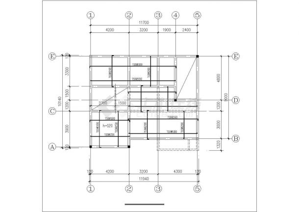 大庆市某现代化村镇301平米3层砖混结构单体别墅建筑设计CAD图纸-图二