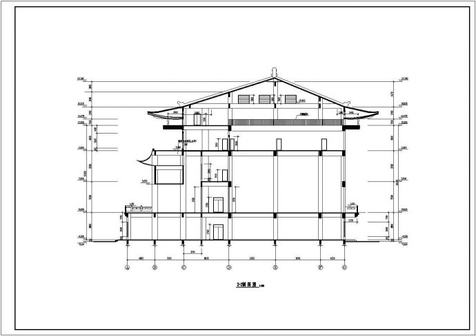 静音寺（四层框架结构）设计cad全套建筑施工图（含设计说明）_图1