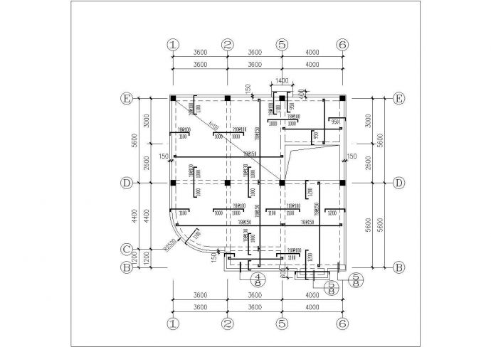 珠海市某村镇480平米左右4层框架结构乡村别墅全套结构设计CAD图纸_图1