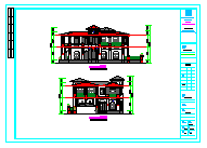 二层B1型别墅建筑设计施工图（含设计说明）-图一
