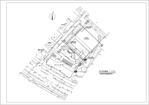 某框架结构主体三层局部四层综合大楼设计cad全套建施图纸（含设计说明）-图一