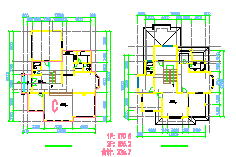 两层独栋别墅cad建筑设计施工图纸附2张效果图-图二