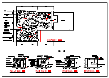 某优雅型咖啡厅装修设计施工CAD图纸_图1