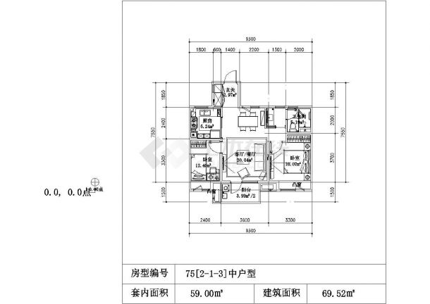 某城市花苑叠拼别墅建筑标准化户型设计施工CAD图纸-图二