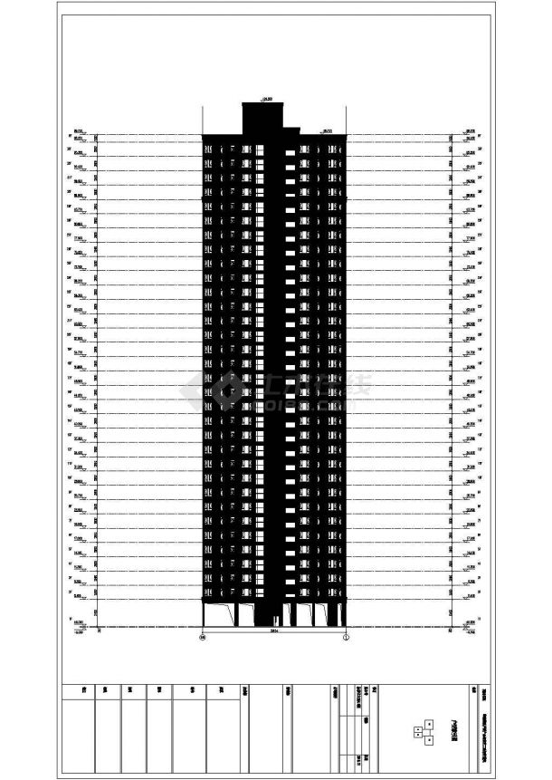 某城市新古典建筑标准户型设计施工CAD图纸-图二