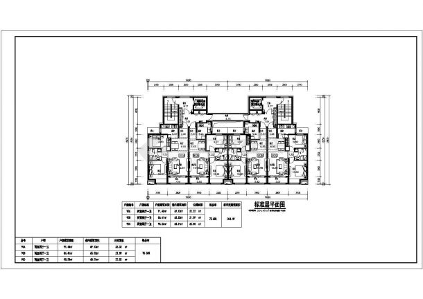 某城区跃层洋房建筑户型设计施工CAD图纸-图一