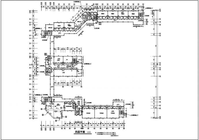 某中学教学楼CAD建筑综合楼施工图_图1