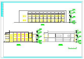 某二层食堂建筑设计cad方案图_图1