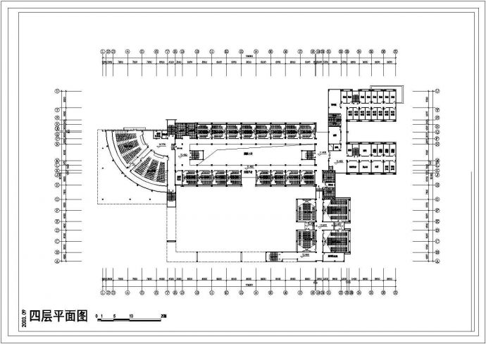 某学校五层教学楼建筑单体设计cad全套施工图（甲级院设计，11张图）_图1