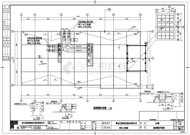 某高档住宅小区地下一层地上二层综合楼暖通设计cad全套施工图（ 含设计说明）-图一
