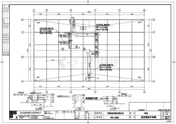 某高档住宅小区地下一层地上二层框架结构后勤用房暖通设计cad全套施工图（ 含设计说明）-图一