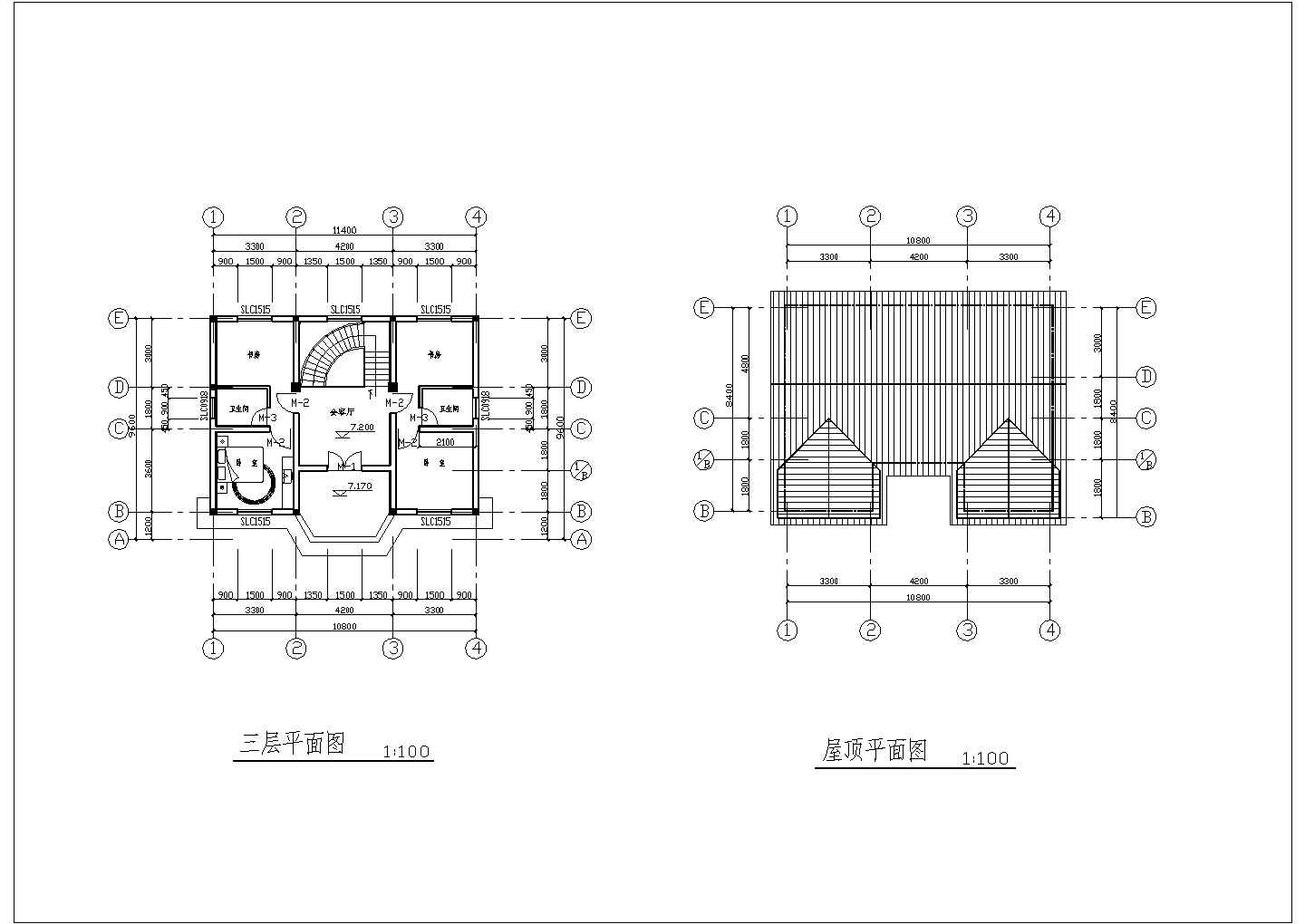 【南京】某地精品多层别墅楼施工全套设计cad图纸