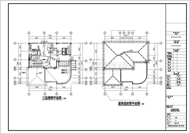 香港地区香山度假区3层豪华单体别墅电气系统设计CAD图纸-图一