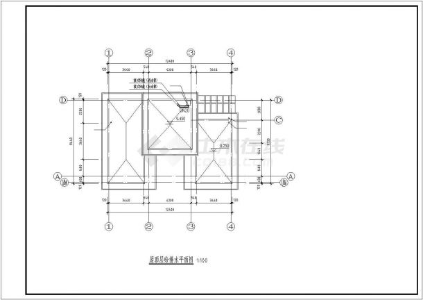 抚顺市姿兰家园小区2层砖混结构单体别墅给排水设计CAD图纸-图二