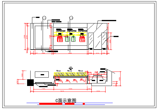 某服装专卖店装修设计CAD施工图纸_图1
