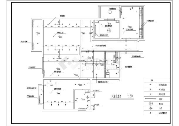 中式样板房全套装修设计施工CAD图-图二