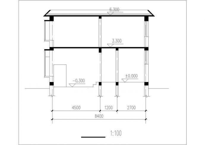 195平米2层砖混结构单体别墅全套平立剖面设计CAD图纸_图1