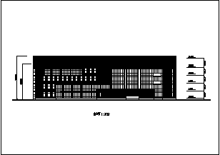 上海某学院图书馆综合楼建筑设计施工cad图纸-图二