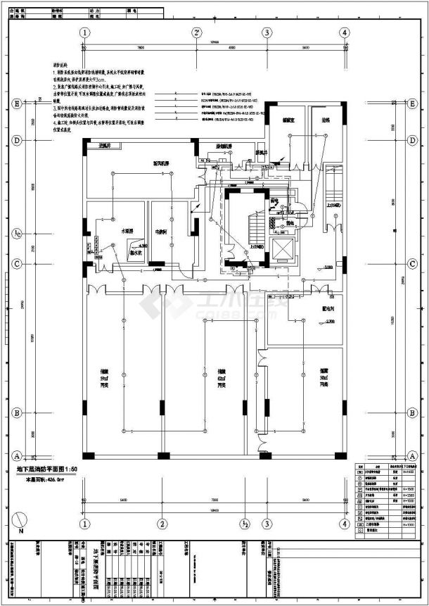 某地大型展览馆全套弱电设计cad平面施工图-图二
