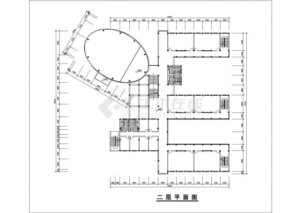 长春市某社区3900平米左右3层框混结构幼儿园平立剖面CAD设计图纸-图一