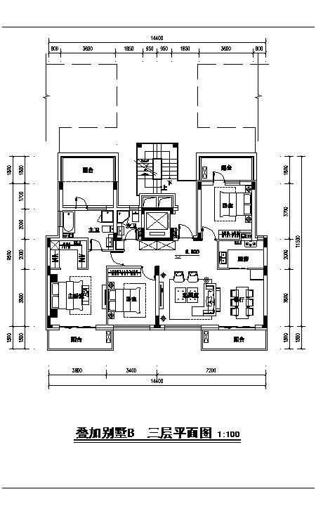 五层叠拼别墅 135 140㎡户型图2021-图二
