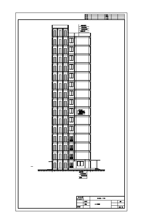 台州2套多层框剪住宅楼建筑设计施工cad图纸-图二