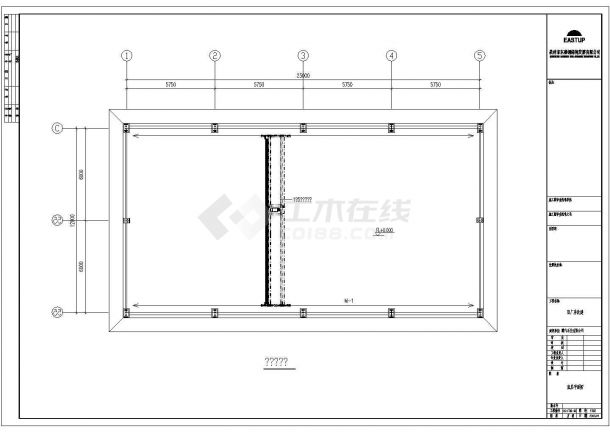 某石业公司跨距12米轻型门式钢屋架结构厂房设计cad详细结构施工图（含设计说明，含建筑设计）-图一