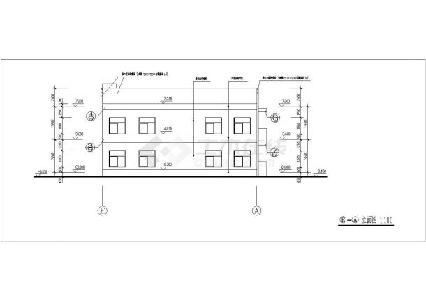 星光幼儿园一层综合楼建筑设计cad图纸，共8张-图二