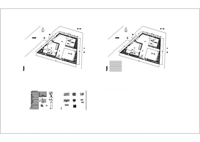 某生态新城环卫站路灯CAD设计图纸_图1