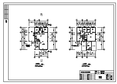 别墅设计_某市三层机场别墅区户型建筑设计cad图纸