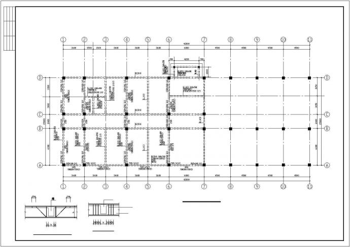 某市3层独立基框架办公楼结构CAD图_图1