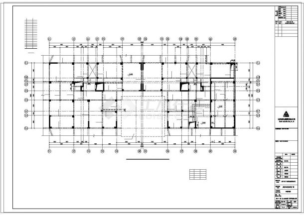 某时尚广场12层钢混框剪结构住宅楼结构cad施工图-图一