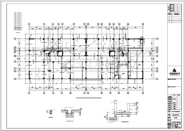 某时尚广场12层钢混框剪结构住宅楼结构cad施工图-图二