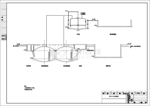 某沼气工程设计cad全套工艺施工图-图一