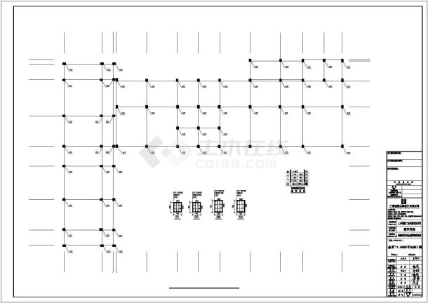 徐州第二幼儿园多层教学楼全套结构施工设计cad图纸-图二
