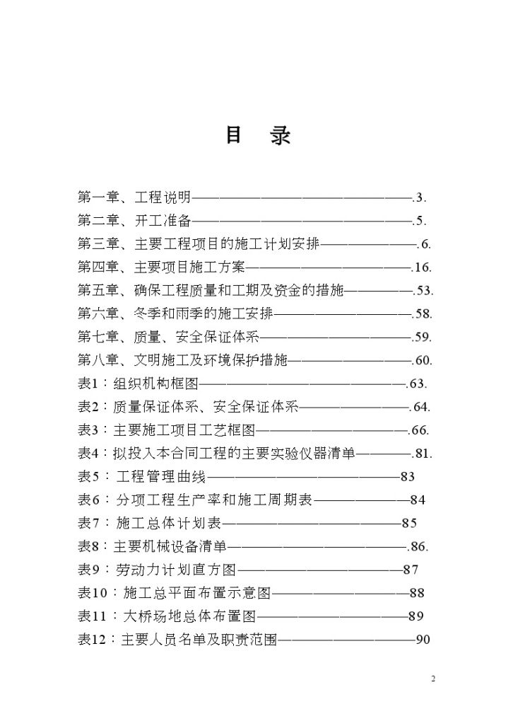 重庆至长沙公路某高速公路某合同段实施施工组织设计-图二