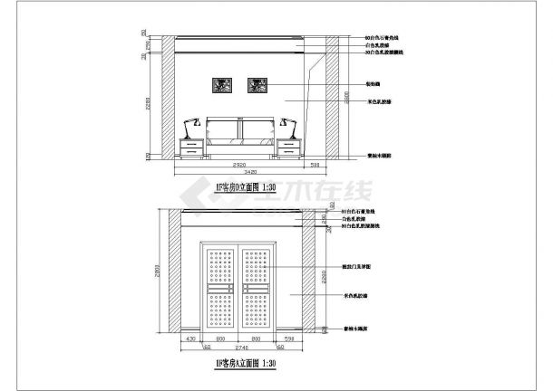 【南通】某地多层复式住宅全套室内装饰施工设计cad图-图二